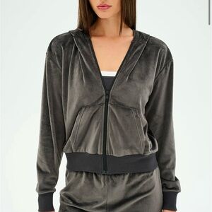 Splits59 Graphite Velour Hoodie Jacket